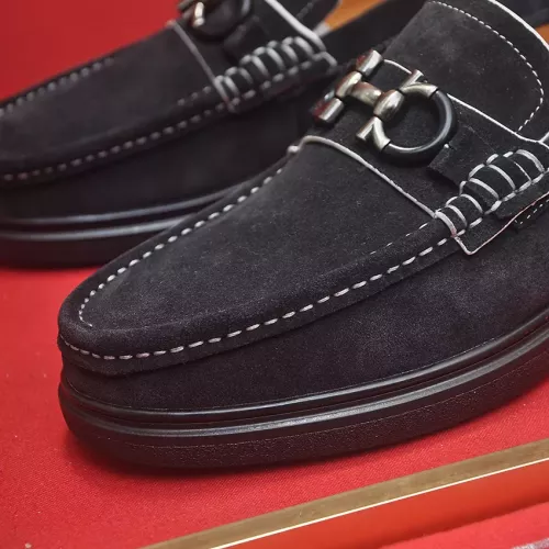 Replica Salvatore Ferragamo Leather Shoes For Men #1347974 $85.00 USD for Wholesale
