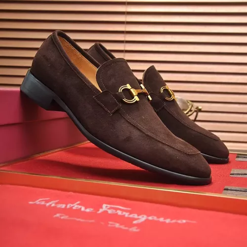 Replica Salvatore Ferragamo Leather Shoes For Men #1347976 $96.00 USD for Wholesale