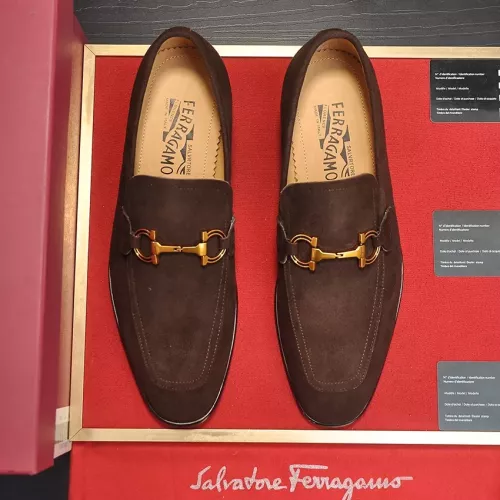 Replica Salvatore Ferragamo Leather Shoes For Men #1347976 $96.00 USD for Wholesale