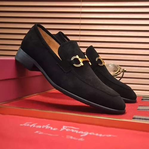 Replica Salvatore Ferragamo Leather Shoes For Men #1347977 $96.00 USD for Wholesale