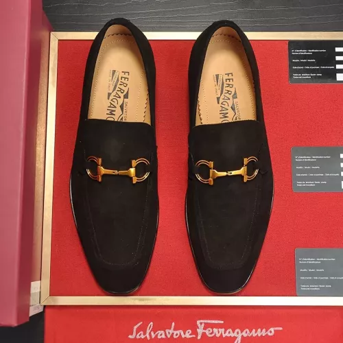 Replica Salvatore Ferragamo Leather Shoes For Men #1347977 $96.00 USD for Wholesale