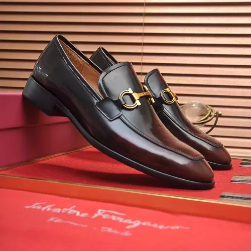 Replica Salvatore Ferragamo Leather Shoes For Men #1347978 $96.00 USD for Wholesale