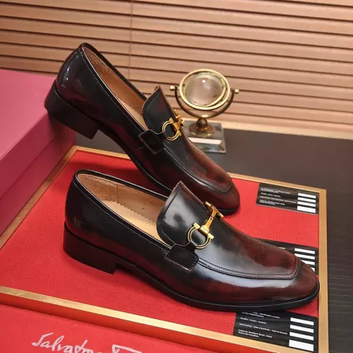 Replica Salvatore Ferragamo Leather Shoes For Men #1347978 $96.00 USD for Wholesale
