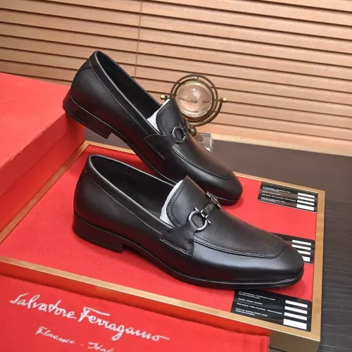 Replica Salvatore Ferragamo Leather Shoes For Men #1347981 $98.00 USD for Wholesale