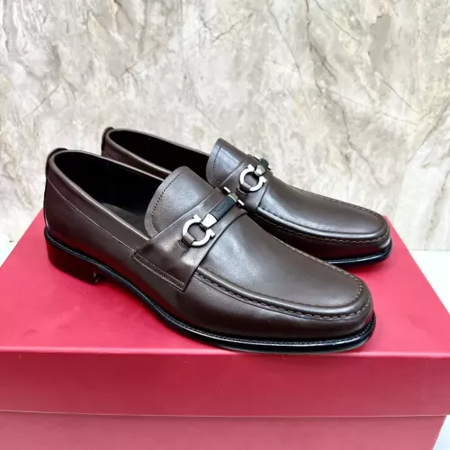 Replica Salvatore Ferragamo Leather Shoes For Men #1347983 $160.00 USD for Wholesale