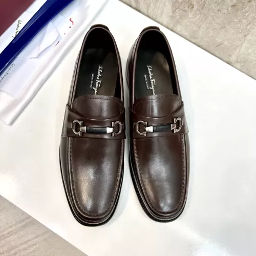 Replica Salvatore Ferragamo Leather Shoes For Men #1347983 $160.00 USD for Wholesale