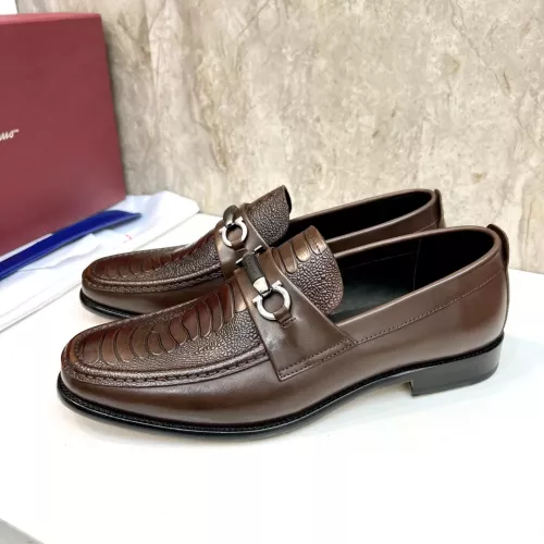 Replica Salvatore Ferragamo Leather Shoes For Men #1347985 $160.00 USD for Wholesale