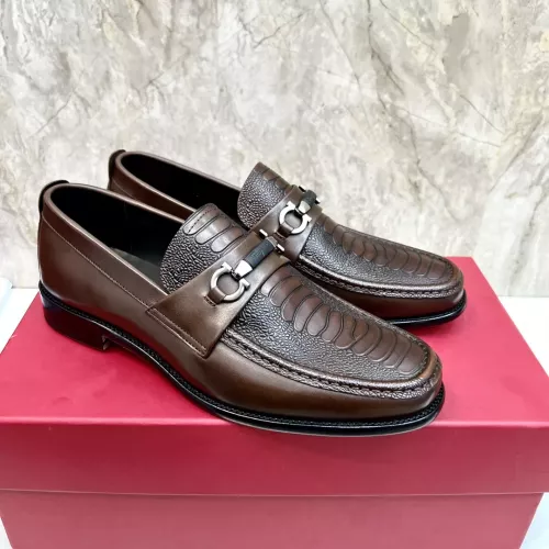 Replica Salvatore Ferragamo Leather Shoes For Men #1347985 $160.00 USD for Wholesale