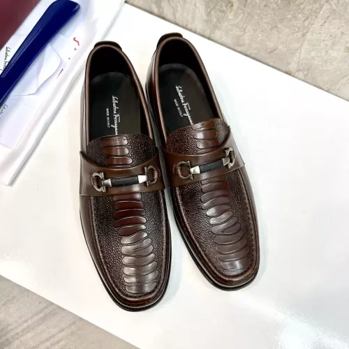 Replica Salvatore Ferragamo Leather Shoes For Men #1347985 $160.00 USD for Wholesale