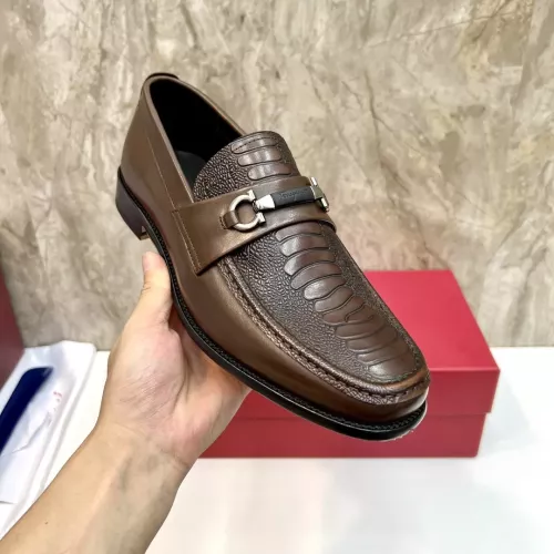 Replica Salvatore Ferragamo Leather Shoes For Men #1347985 $160.00 USD for Wholesale