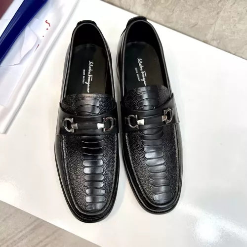 Replica Salvatore Ferragamo Leather Shoes For Men #1347986 $160.00 USD for Wholesale