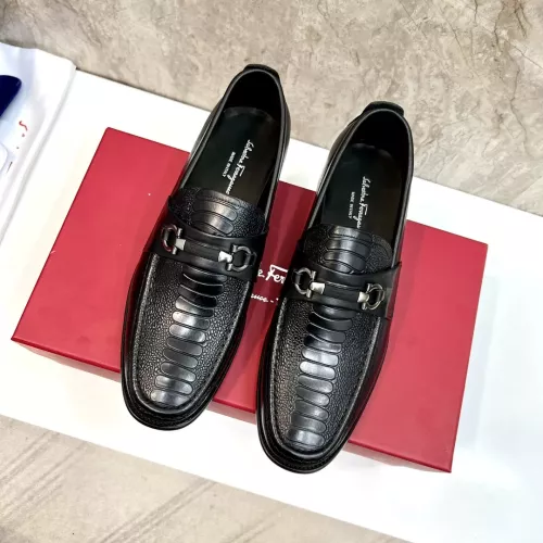 Replica Salvatore Ferragamo Leather Shoes For Men #1347986 $160.00 USD for Wholesale