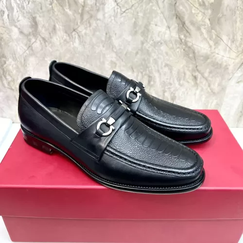 Replica Salvatore Ferragamo Leather Shoes For Men #1347986 $160.00 USD for Wholesale