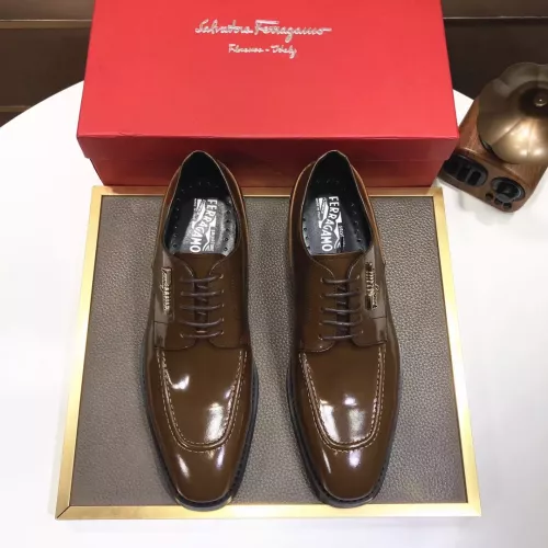 Replica Salvatore Ferragamo Leather Shoes For Men #1348006 $92.00 USD for Wholesale