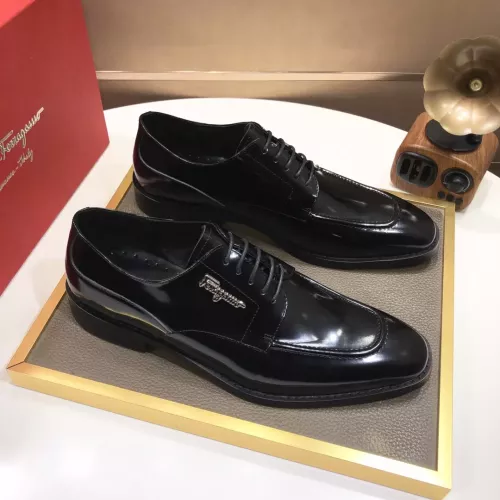 Replica Salvatore Ferragamo Leather Shoes For Men #1348007 $92.00 USD for Wholesale