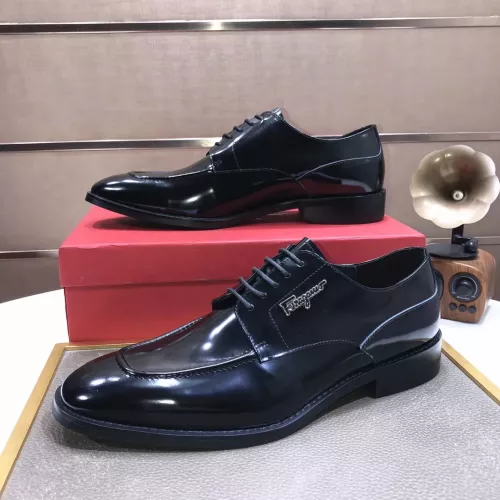 Replica Salvatore Ferragamo Leather Shoes For Men #1348007 $92.00 USD for Wholesale