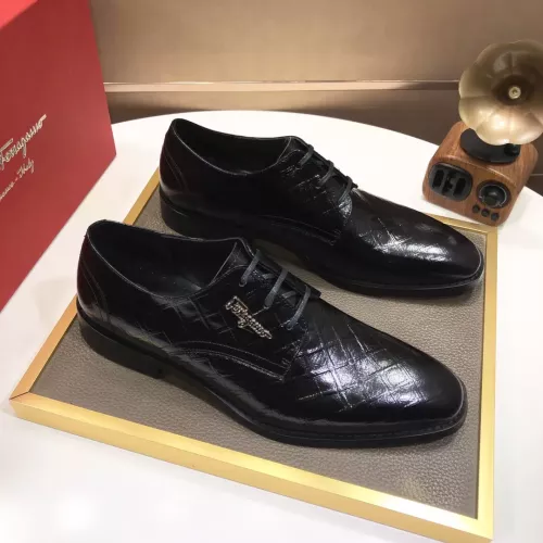 Replica Salvatore Ferragamo Leather Shoes For Men #1348009 $92.00 USD for Wholesale