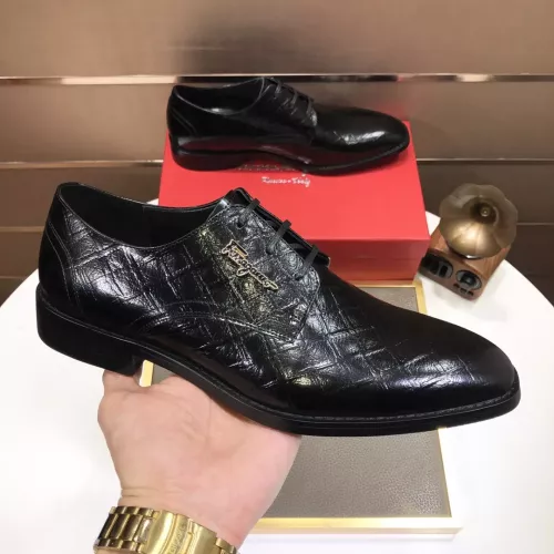 Replica Salvatore Ferragamo Leather Shoes For Men #1348009 $92.00 USD for Wholesale