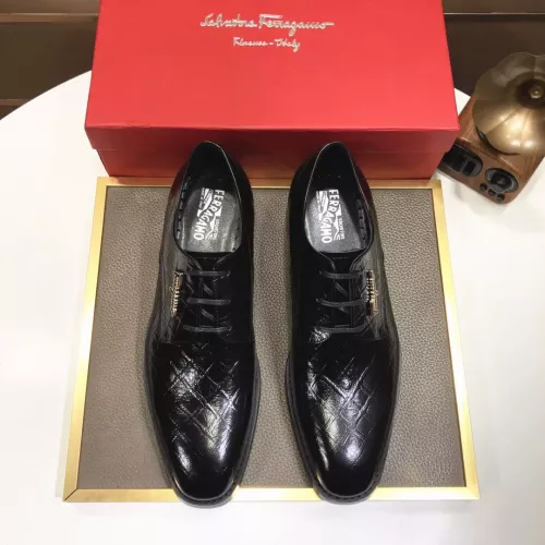 Replica Salvatore Ferragamo Leather Shoes For Men #1348009 $92.00 USD for Wholesale
