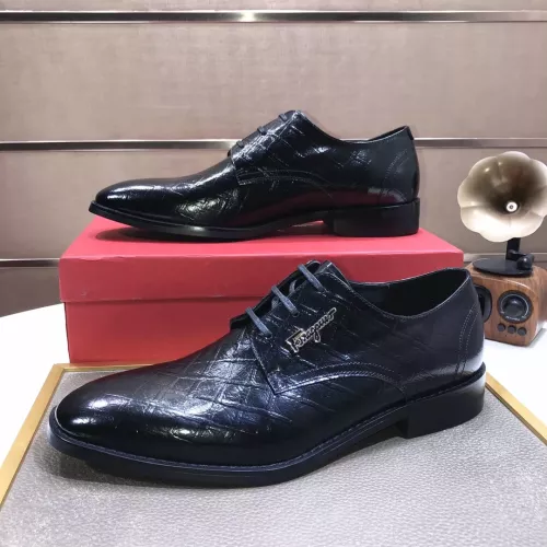 Replica Salvatore Ferragamo Leather Shoes For Men #1348009 $92.00 USD for Wholesale