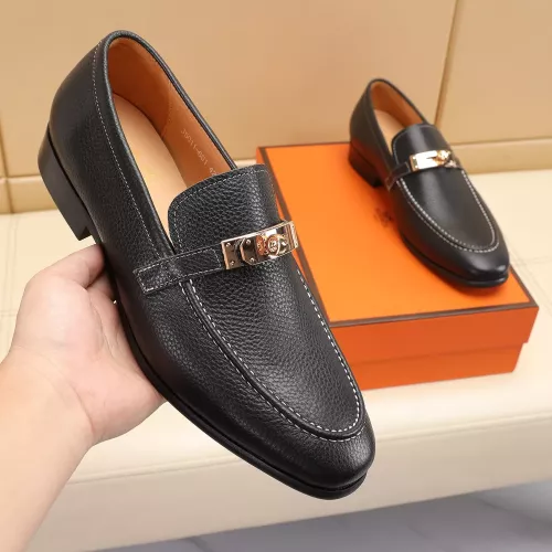 Replica Hermes Leather Shoes For Men #1348023 $85.00 USD for Wholesale
