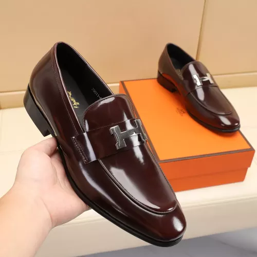 Replica Hermes Leather Shoes For Men #1348028 $88.00 USD for Wholesale