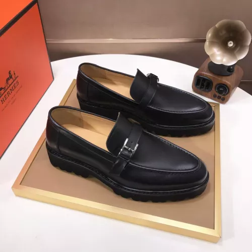 Replica Hermes Leather Shoes For Men #1348051 $102.00 USD for Wholesale