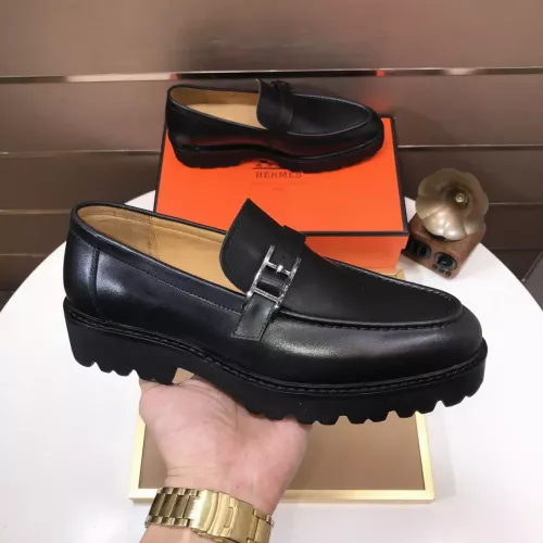 Replica Hermes Leather Shoes For Men #1348051 $102.00 USD for Wholesale