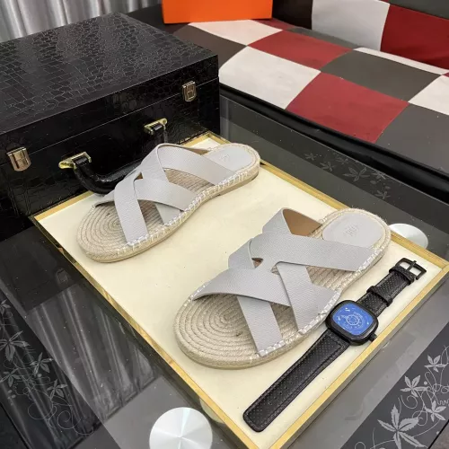 Replica Hermes Slippers For Men #1348348 $64.00 USD for Wholesale