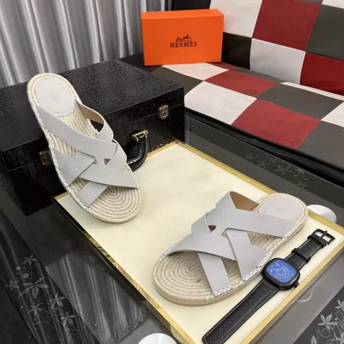 Replica Hermes Slippers For Men #1348348 $64.00 USD for Wholesale