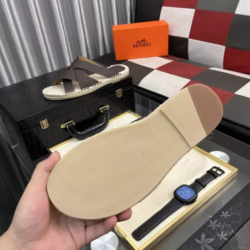 Replica Hermes Slippers For Men #1348352 $64.00 USD for Wholesale