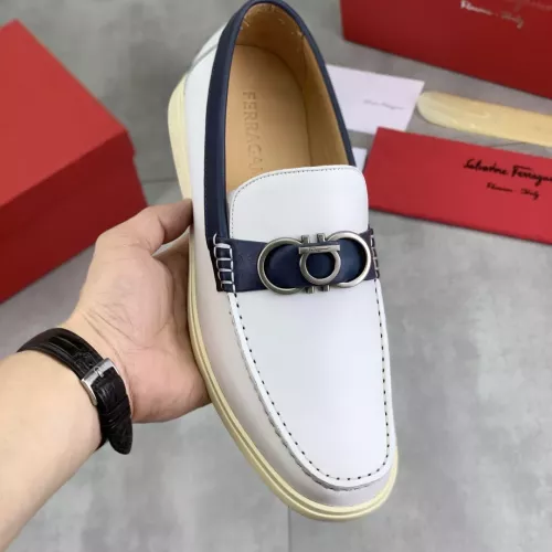 Replica Salvatore Ferragamo Leather Shoes For Men #1348365 $105.00 USD for Wholesale