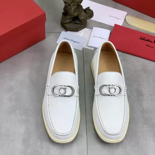 Replica Salvatore Ferragamo Leather Shoes For Men #1348366 $105.00 USD for Wholesale