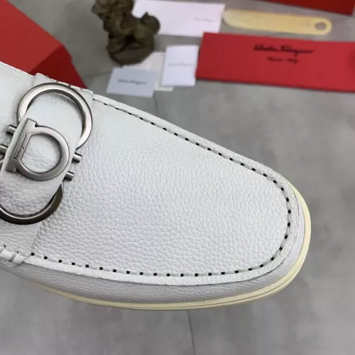 Replica Salvatore Ferragamo Leather Shoes For Men #1348366 $105.00 USD for Wholesale