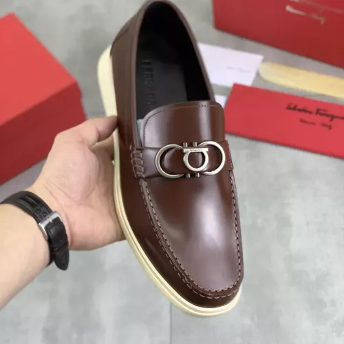 Replica Salvatore Ferragamo Leather Shoes For Men #1348367 $105.00 USD for Wholesale