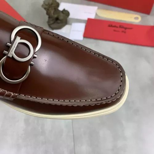 Replica Salvatore Ferragamo Leather Shoes For Men #1348367 $105.00 USD for Wholesale