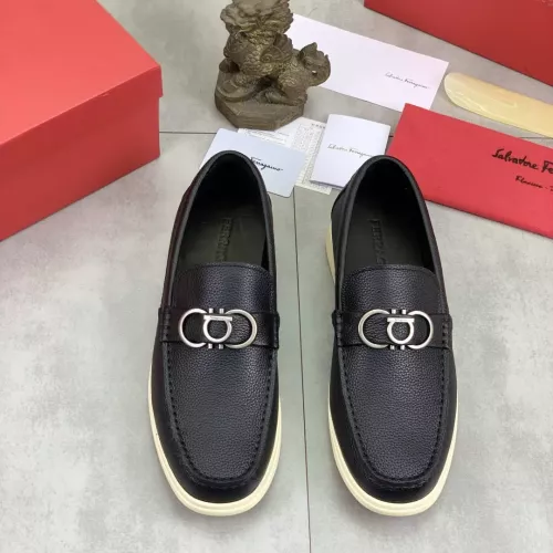 Replica Salvatore Ferragamo Leather Shoes For Men #1348368 $105.00 USD for Wholesale