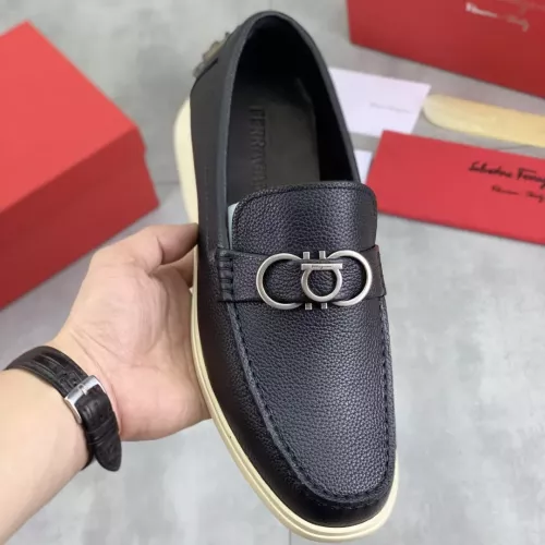 Replica Salvatore Ferragamo Leather Shoes For Men #1348368 $105.00 USD for Wholesale