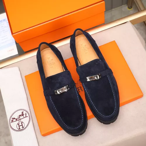 Replica Hermes Leather Shoes For Men #1348372 $85.00 USD for Wholesale