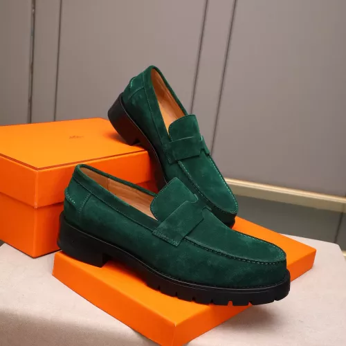 Replica Hermes Leather Shoes For Men #1348375 $85.00 USD for Wholesale