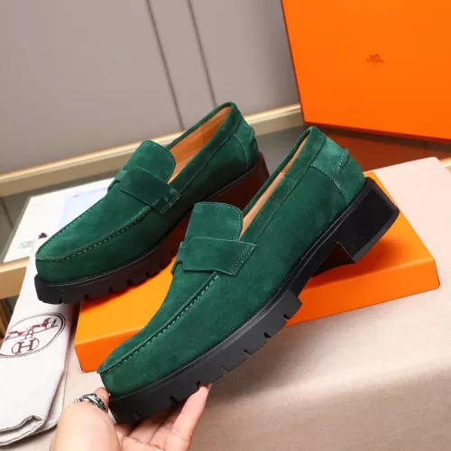 Replica Hermes Leather Shoes For Men #1348375 $85.00 USD for Wholesale
