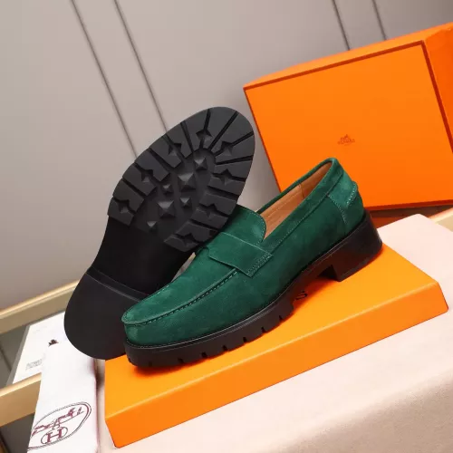 Replica Hermes Leather Shoes For Men #1348375 $85.00 USD for Wholesale
