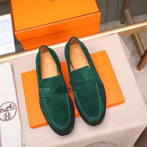Replica Hermes Leather Shoes For Men #1348375 $85.00 USD for Wholesale