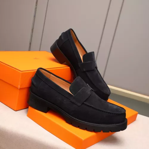 Replica Hermes Leather Shoes For Men #1348377 $85.00 USD for Wholesale