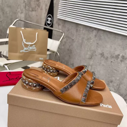 Replica Christian Louboutin CL Slippers For Women #1348508 $98.00 USD for Wholesale