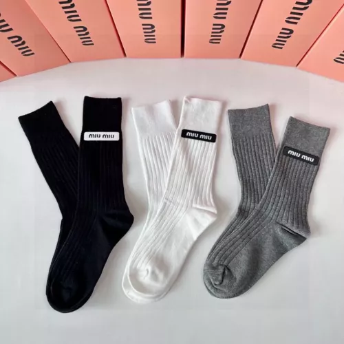 Replica MIU MIU Socks #1349592 $32.00 USD for Wholesale