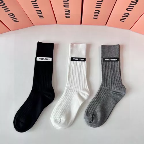 Replica MIU MIU Socks #1349592 $32.00 USD for Wholesale