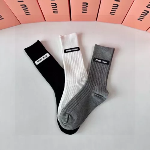 Replica MIU MIU Socks #1349592 $32.00 USD for Wholesale