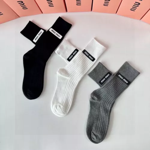 Replica MIU MIU Socks #1349592 $32.00 USD for Wholesale