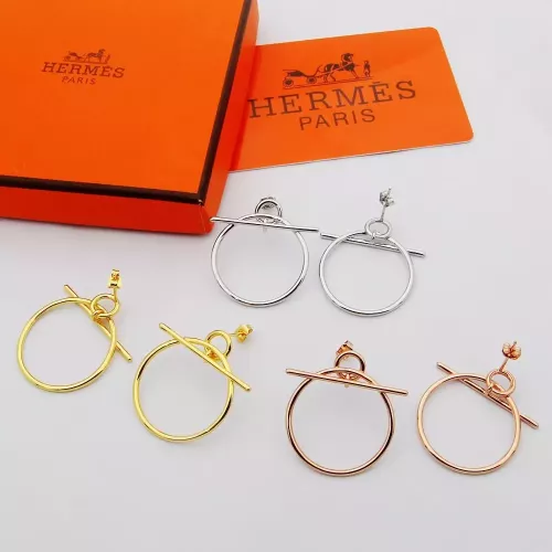 Replica Hermes Earrings For Women #1350875 $25.00 USD for Wholesale